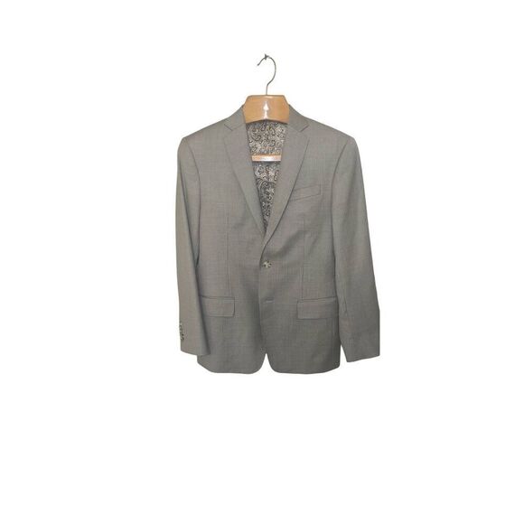 Sam Surin Men's Custom Made Super 150 Light Grey Pinstripe Wool Jacket Size 40R - Picture 1 of 13